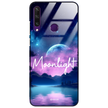 Etui Black Case Glass do HUAWEI Y6P Kosmiczne Modern ST_IMK100 Moonlight