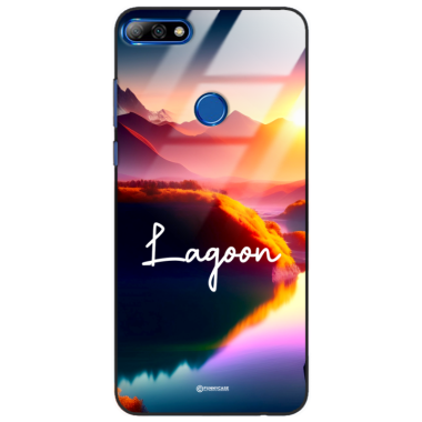 Etui Black Case Glass do HUAWEI Y7 PRIME 2018 Kosmiczne Modern ST_IMK102 Lagoon