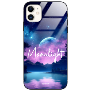 Etui Black Case Glass do APPLE IPHONE 11 Kosmiczne Modern ST_IMK100 Moonlight