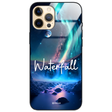 Etui Black Case Glass do APPLE IPHONE 12 PRO MAX Kosmiczne Modern ST_IMK106 Waterfall