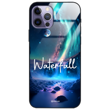 Etui Black Case Glass do APPLE IPHONE 14 PRO Kosmiczne Modern ST_IMK106 Waterfall