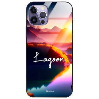 Etui Black Case Glass do APPLE IPHONE 15 PRO Kosmiczne Modern ST_IMK102 Lagoon