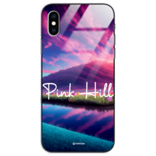 Etui Black Case Glass do APPLE IPHONE X/XS Kosmiczne Modern ST_IMK101 Pink Hill