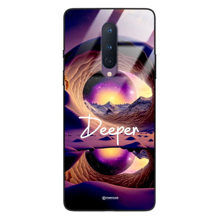 Etui Black Case Glass do ONEPLUS 8 Kosmiczne Modern ST_IMK104 Deeper