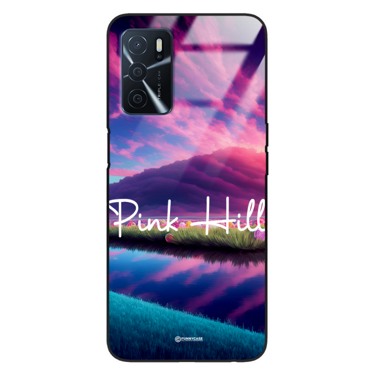 Etui Black Case Glass do OPPO A16/A16s/A54s Kosmiczne Modern ST_IMK101 Pink Hill