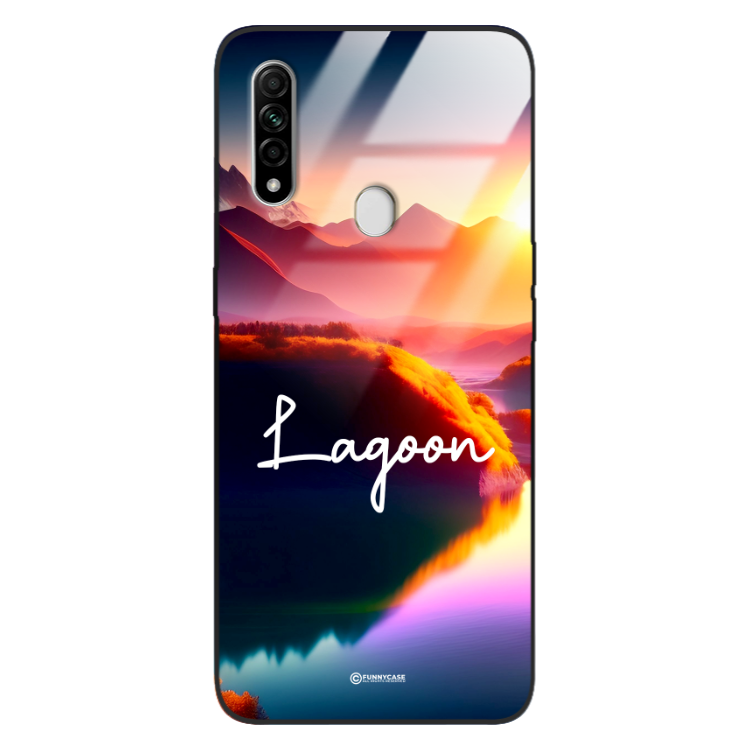 Etui Black Case Glass do OPPO A31/A8 2020  Kosmiczne Modern ST_IMK102 Lagoon