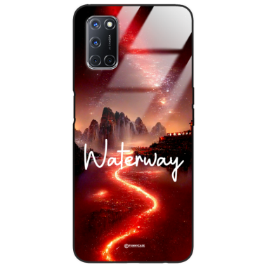 Etui Black Case Glass do OPPO A52/A72/A92 Kosmiczne Modern ST_IMK105 Waterway