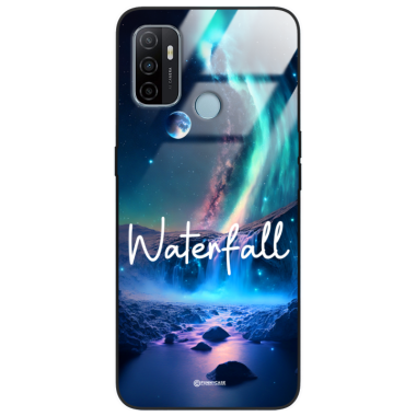 Etui Black Case Glass do OPPO A53 Kosmiczne Modern ST_IMK106 Waterfall