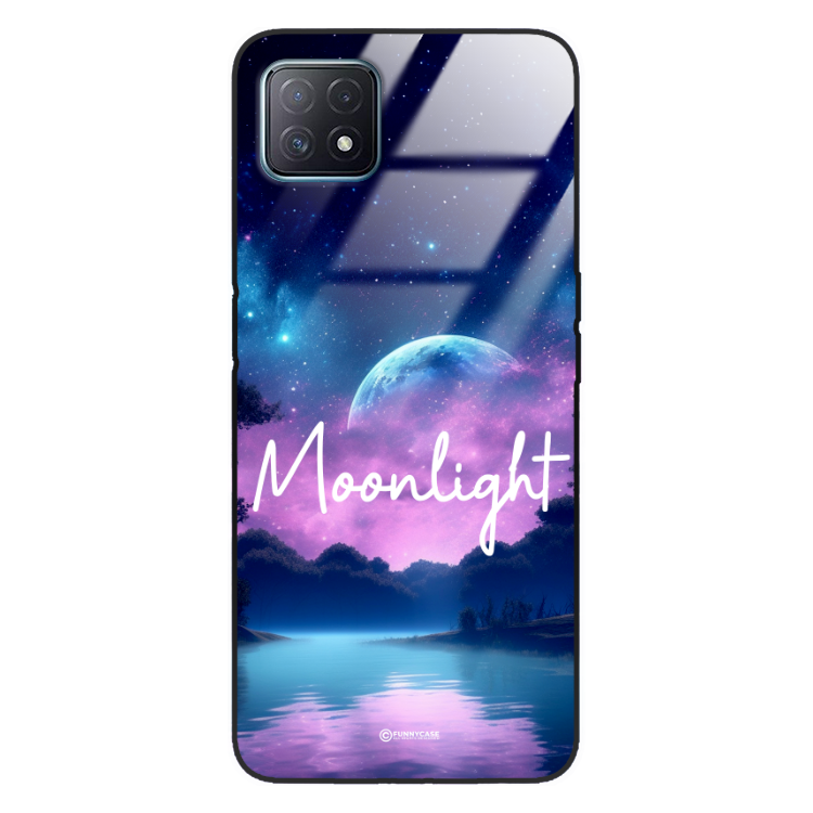 Etui Black Case Glass do OPPO A72 5G Kosmiczne Modern ST_IMK100 Moonlight