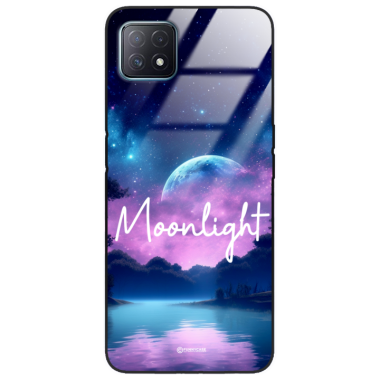 Etui Black Case Glass do OPPO A72 5G Kosmiczne Modern ST_IMK100 Moonlight