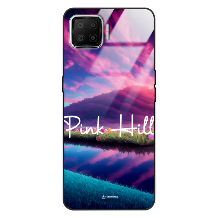 Etui Black Case Glass do OPPO A73/F17/RENO 4 LITE Kosmiczne Modern ST_IMK101 Pink Hill