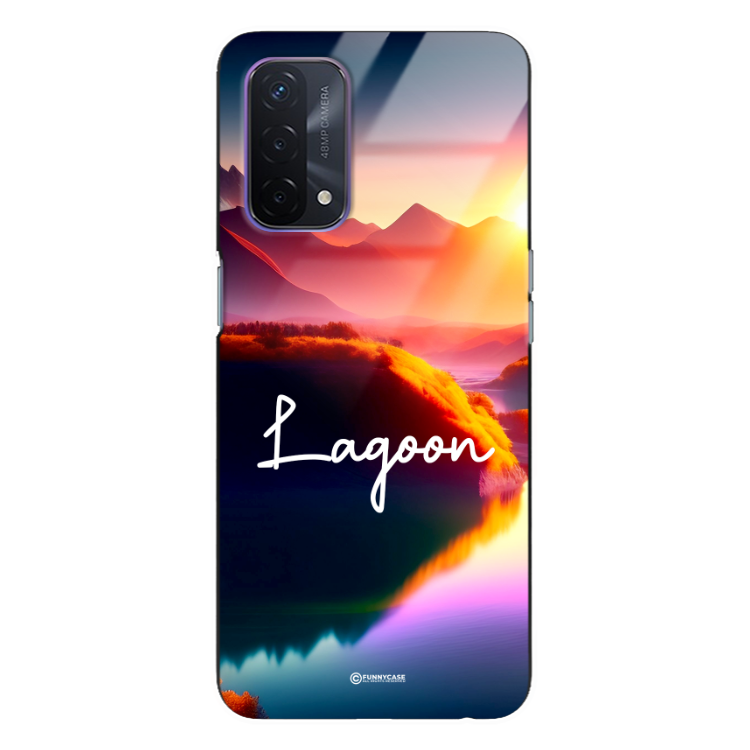 Etui Black Case Glass do OPPO A93 5G Kosmiczne Modern ST_IMK102 Lagoon