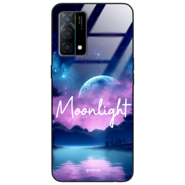 Etui Black Case Glass do OPPO K9 Kosmiczne Modern ST_IMK100 Moonlight