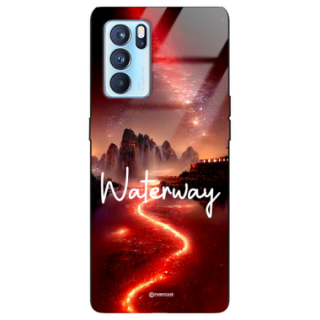 Etui Black Case Glass do OPPO RENO 6 Kosmiczne Modern ST_IMK105 Waterway