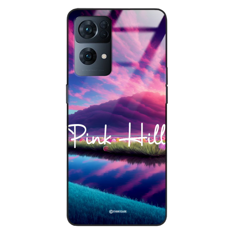 Etui Black Case Glass do OPPO RENO 7 PRO 5G Kosmiczne Modern ST_IMK101 Pink Hill