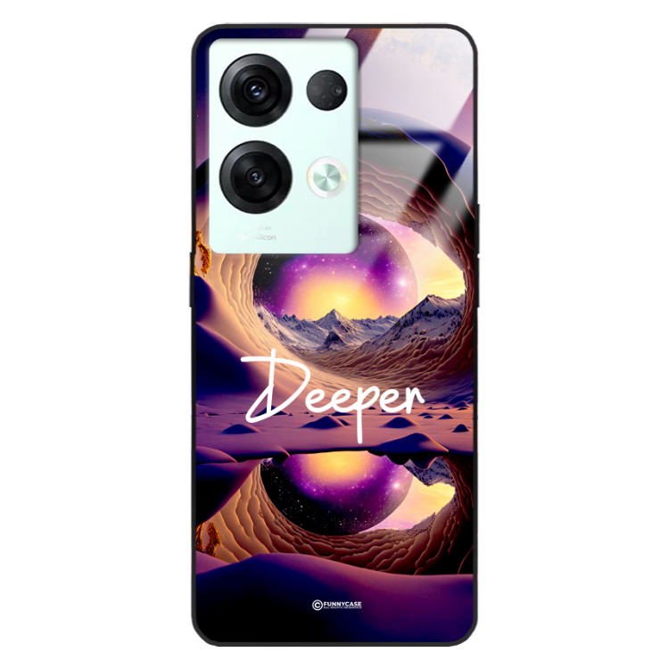 Etui Black Case Glass do OPPO RENO 8 PRO/8 PRO 5G Kosmiczne Modern ST_IMK104 Deeper