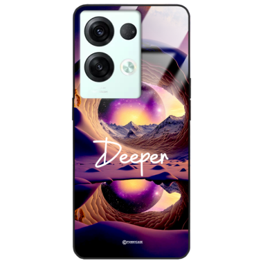 Etui Black Case Glass do OPPO RENO 8 PRO/8 PRO 5G Kosmiczne Modern ST_IMK104 Deeper