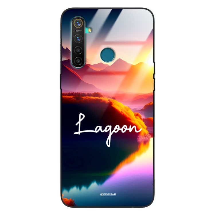 Etui Black Case Glass do REALME 5 Kosmiczne Modern ST_IMK102 Lagoon