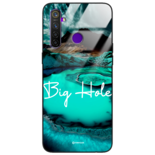 Etui Black Case Glass do REALME 5 PRO Kosmiczne Modern ST_IMK103 Big Hole