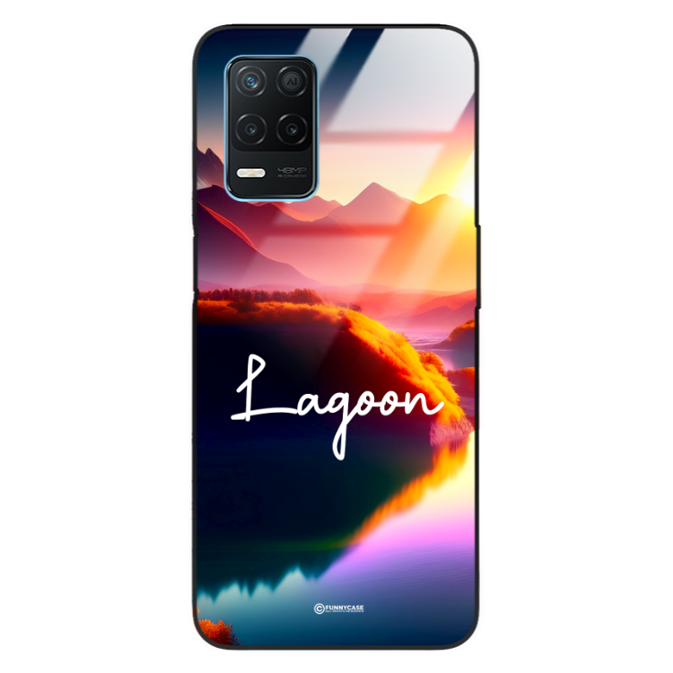 Etui Black Case Glass do REALME 8 5G/V13 5G Kosmiczne Modern ST_IMK102 Lagoon