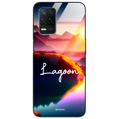 Etui Black Case Glass do REALME 8 5G/V13 5G Kosmiczne Modern ST_IMK102 Lagoon