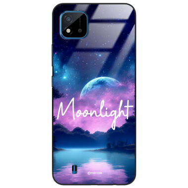 Etui Black Case Glass do REALME C20 Kosmiczne Modern ST_IMK100 Moonlight