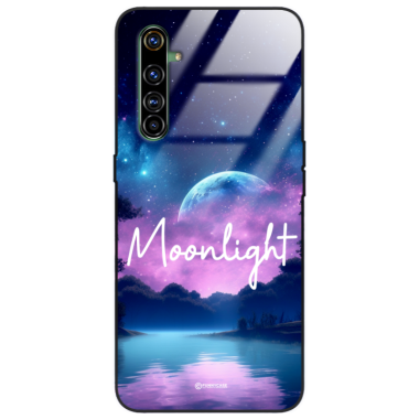 Etui Black Case Glass do REALME X50 PRO Kosmiczne Modern ST_IMK100 Moonlight