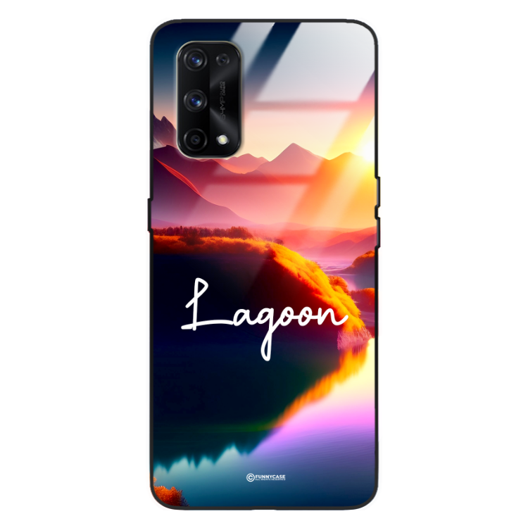 Etui Black Case Glass do REALME X7 PRO Kosmiczne Modern ST_IMK102 Lagoon