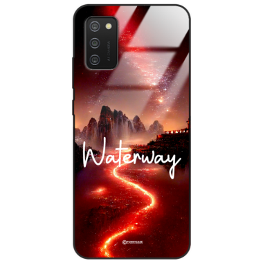 Etui Black Case Glass do SAMSUNG A02S Kosmiczne Modern ST_IMK105 Waterway