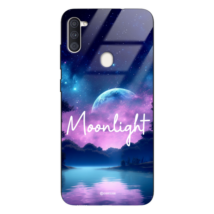 Etui Black Case Glass do SAMSUNG A11/M11 Kosmiczne Modern ST_IMK100 Moonlight