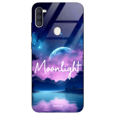 Etui Black Case Glass do SAMSUNG A11/M11 Kosmiczne Modern ST_IMK100 Moonlight