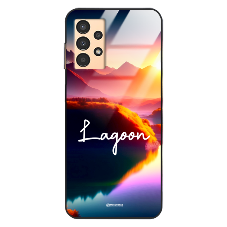 Etui Black Case Glass do SAMSUNG A13 4G Kosmiczne Modern ST_IMK102 Lagoon