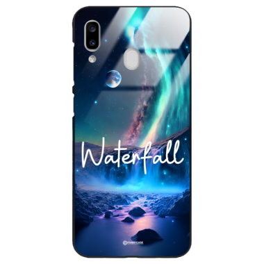 Etui Black Case Glass do SAMSUNG A20e Kosmiczne Modern ST_IMK106 Waterfall