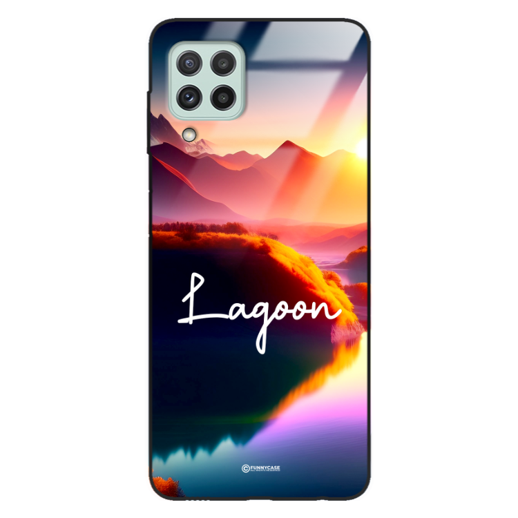 Etui Black Case Glass do SAMSUNG A22 4G/M22 4G Kosmiczne Modern ST_IMK102 Lagoon