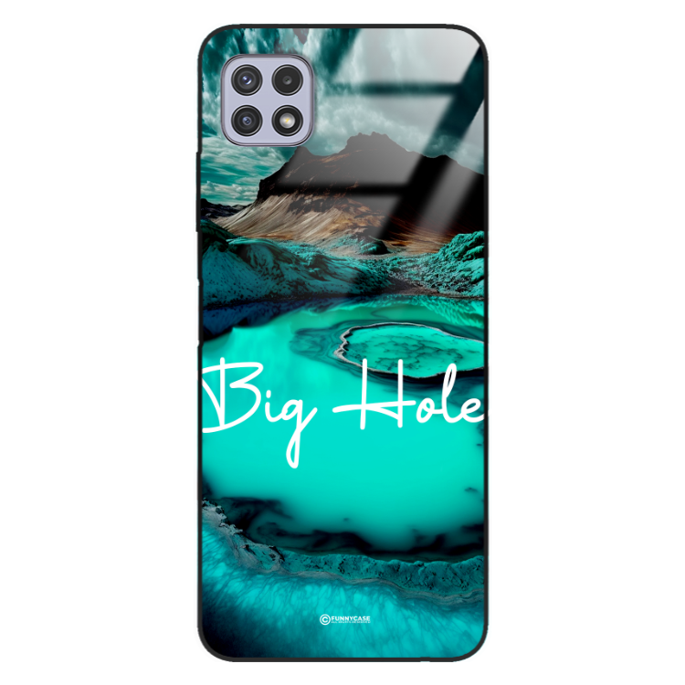 Etui Black Case Glass do SAMSUNG A22 5G Kosmiczne Modern ST_IMK103 Big Hole