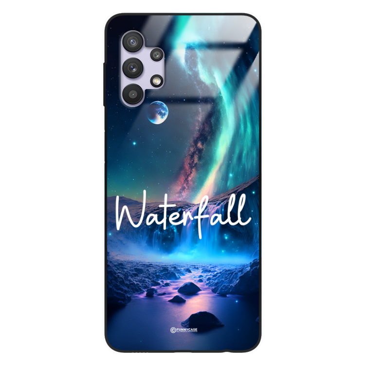 Etui Black Case Glass do SAMSUNG A32/A32 4G Kosmiczne Modern ST_IMK106 Waterfall