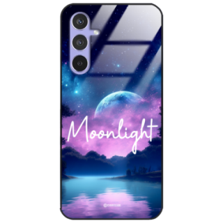 Etui Black Case Glass do SAMSUNG A54 5G Kosmiczne Modern ST_IMK100 Moonlight