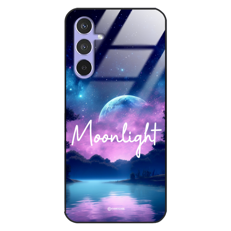 Etui Black Case Glass do SAMSUNG A54 5G Kosmiczne Modern ST_IMK100 Moonlight