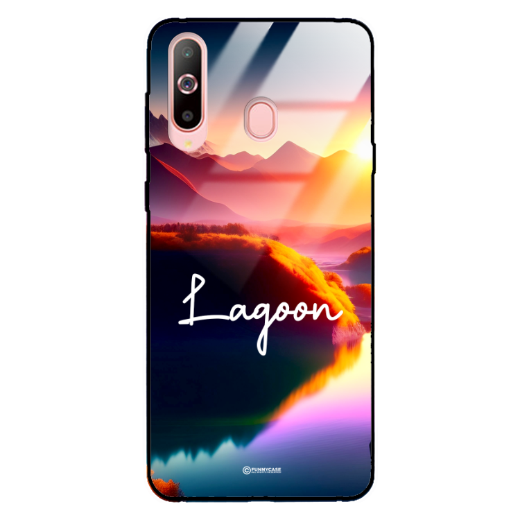 Etui Black Case Glass do SAMSUNG A60 Kosmiczne Modern ST_IMK102 Lagoon