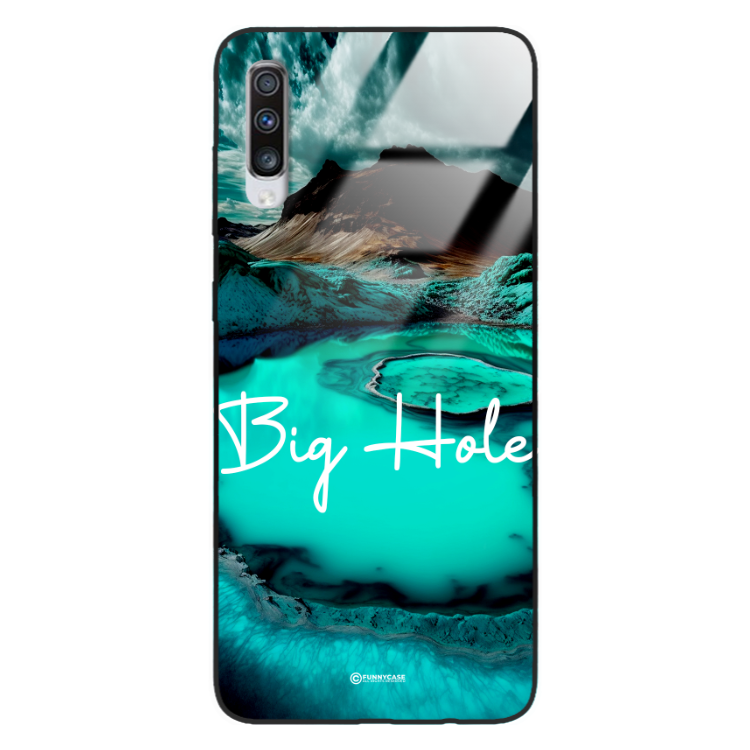 Etui Black Case Glass do SAMSUNG A70 A70s Kosmiczne Modern ST_IMK103 Big Hole