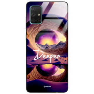 Etui Black Case Glass do SAMSUNG A71 Kosmiczne Modern ST_IMK104 Deeper