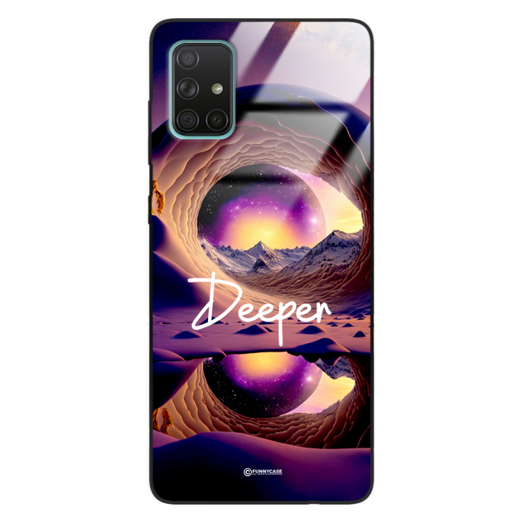 Etui Black Case Glass do SAMSUNG A71 Kosmiczne Modern ST_IMK104 Deeper