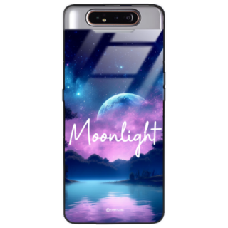 Etui Black Case Glass do SAMSUNG A80 A90 Kosmiczne Modern ST_IMK100 Moonlight