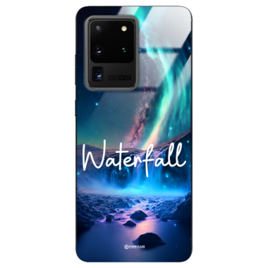 Etui Black Case Glass do SAMSUNG S20 ULTRA Kosmiczne Modern ST_IMK106 Waterfall