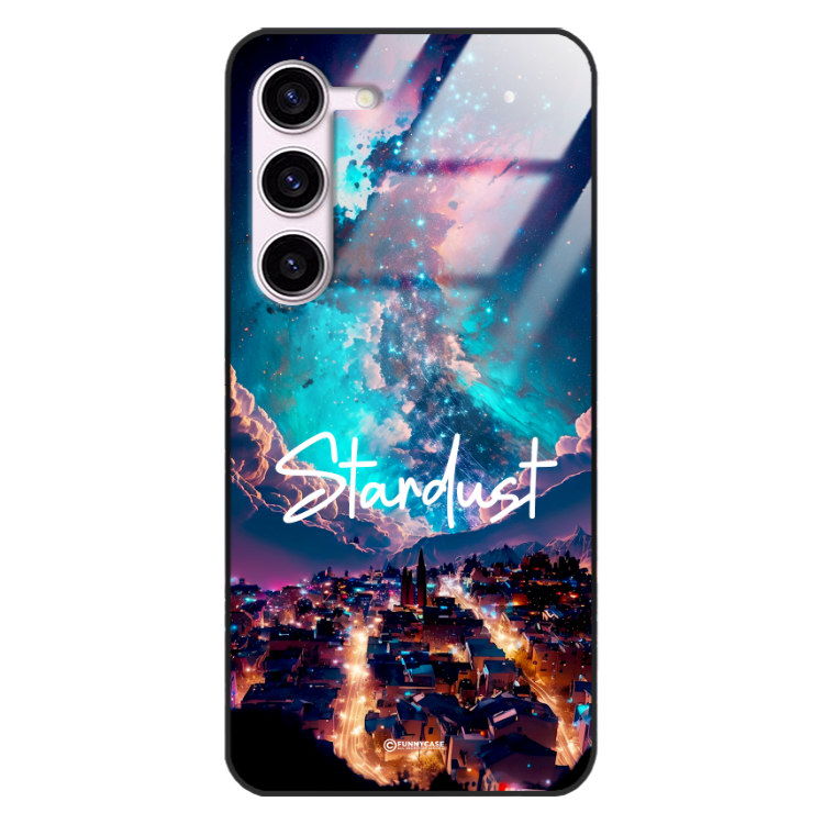 Etui Black Case Glass do SAMSUNG S23 Kosmiczne Modern ST_IMK107 Stardust