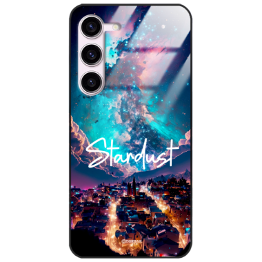 Etui Black Case Glass do SAMSUNG S23 Kosmiczne Modern ST_IMK107 Stardust