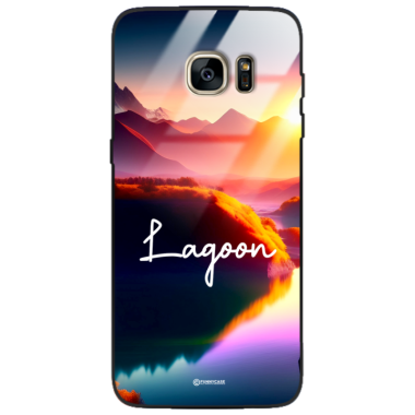 Etui Black Case Glass do SAMSUNG S7 EDGE Kosmiczne Modern ST_IMK102 Lagoon