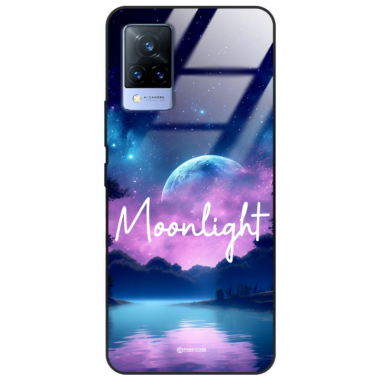 Etui Black Case Glass do VIVO V21/V21 5G Kosmiczne Modern ST_IMK100 Moonlight