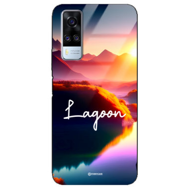 Etui Black Case Glass do VIVO Y51 2020 Kosmiczne Modern ST_IMK102 Lagoon