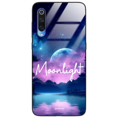 Etui Black Case Glass do XIAOMI Mi 9 Kosmiczne Modern ST_IMK100 Moonlight